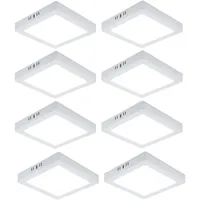 V-Tac LED Deckenlampe Wohnzimmerleuchte Flurlampe Aufbau-Panel Kunststoff weiß, 18W