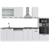 Vicco Küchenzeile Fame-Line 300 cm Weiß