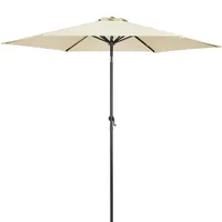 Kingsleeve Sonnenschirm Beige Alu Ø300cm UV-Schutz 80+