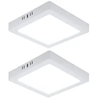 V-Tac LED Deckenlampe Wohnzimmerleuchte Flurlampe Aufbau-Panel Kunststoff weiß, 18W