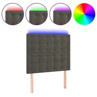 VidaXL LED Kopfteil Dunkelgrau 90x5x118/128 cm Samt