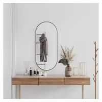 VidaXL Wandspiegel Schwarz 100x45 cm Oval