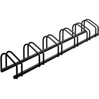 Relaxdays Fahrradständer, für 6 Fahrräder, Stahl Bodenparker, Reifenbreite 60mm,