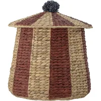 Bloomingville Mini Birsen Korb mit Deckel aus Wasserhyazinthe hergestellt,