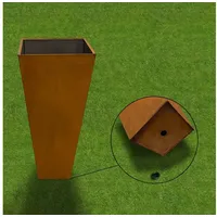 Köhko Designer-Pyramidenkübel aus Cortenstahl Vina Höhe von 75cm Pflanztopf