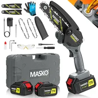 Masko MASKO® Mini-Kettensäge mit Akku 8000mAh Handkettensäge Elektro mit