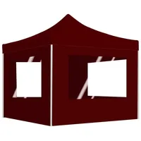VidaXL Profi-Partyzelt Faltbar mit Wänden Aluminium 2×2m Bordeauxrot