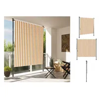 VidaXL Außenrollo Orange und Weiß 150x270 cm Stoff und
