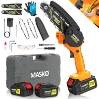 Masko MASKO® Mini-Kettensäge mit Akku 8000mAh Handkettensäge Elektro mit