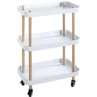 Haku-Möbel HAKU Möbel Beistelltisch Metall weiß 50,0 x 30,0