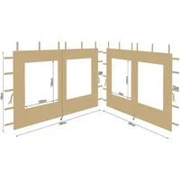 Quick Star 2 Seitenteile aus Polyester mit Fenster 300x195cm