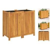 VidaXL Pflanzkübel mit Einlage 84x42x75 cm Massivholz Akazie