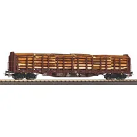 PIKO Stammholztransportwagen Roos-t642 mit Holzladung 24610 H0