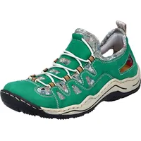 Rieker Damen L0539 Trekking Halbschuhe, grün, 40 EU