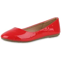 VAN HILL Damen Klassische Ballerinas in Rot Lack