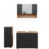 Vicco Irma 3-tlg. Eiche Anthrazit