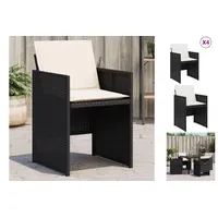 VidaXL Gartenstuhl 55 x 67 x 32 cm schwarz