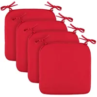 BestLivings Stuhlkissen Canvas Bordeaux 38x38x2cm - 4er Pack