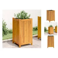 VidaXL Pflanzkübel mit Einlage 42x42x75 cm Massivholz Akazie