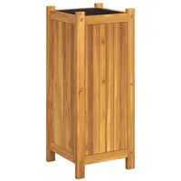 VidaXL Pflanzkübel mit Einlage 31x31x75 cm Massivholz Akazie