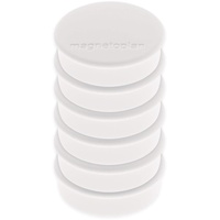 Magnetoplan Magnet Discofix Hobby auf Blisterkarte, 6 Stück, weiß