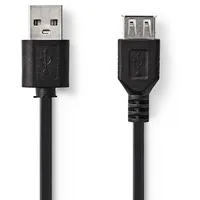 Nedis USB-Kabel- A-STECKER/A-BUCHSE CCGL60010BK20 USB 2.0 USB-A Stecker- Buchse-