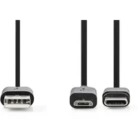 Nedis 2 in 1-Kabel - USB 2.0 - USB-A