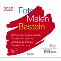 Korsch Verlag Foto-Malen-Basteln Bastelkalender quer weiß 2025: