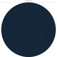 VidaXL Treibende Pool-Solarplane PE 210 cm Schwarz und Blau