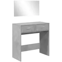 VidaXL Schminktisch mit Spiegel Betongrau 80x39x80 cm