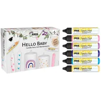 Kreul Candle Pen 6er Set Hello Baby 6 Stück