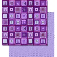 Ursus Scrapbook Paper Winterzauber flieder/brombeer 12x12 Zoll VE=25 Blatt