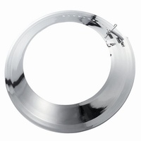 Turk Ofenrohrrosette Perfekt bis 135mm mit Feder, silber