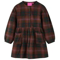 VidaXL Kinderkleid mit Langen Ärmeln Cognac 140