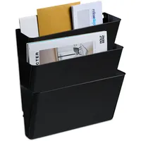 Relaxdays Zeitschriftenhalter Wand, 3er Set, A4, Kunststoff, HBT: 19x33x10,5