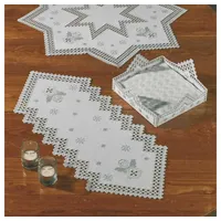 Permin Hardanger Tischläufer Stickpackung Winter Hardanger Zählmuster