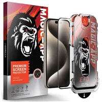 PROTECTORKING 2x 9H Panzerglas für iPhone 15 3D KLAR