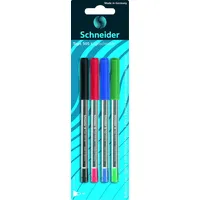 Schneider Kugelschreiber Tops 505 Kappenmodell, M, sortiert 4er Blisterkarte