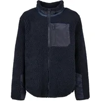 URBAN CLASSICS Jungen Boys Sherpa Jacket, midnightnavy, 134-140