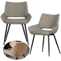 Woood Esszimmerstuhl Parade aus Melange-Stoff, modern gepolstert, Sand, elegantes