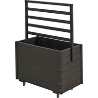 Plus Pflanzkasten m / Spalier - 124 cm Schwarz,