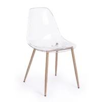 BIZZOTTO Stuhl Mandy transparent/weiß 4er Set