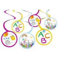 Amscan 6 Swirl Girlanden Einschulung Schulanfang ABC