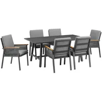 Konifera Garten-Essgruppe »Edessa, TOPSELLER", braun (dunkelgrau, braun, anthrazit), Aluminium),
