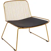 Beliani Esszimmerstuhl Snorum Kunstleder gold/schwarz