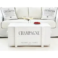Uncle Joe ́s Truhe Couchtisch Beige Kiefer 55 x