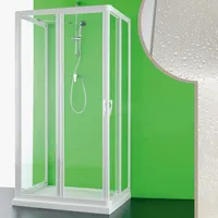 Forte 3 SEITIGE DUSCHKABINE 75x90x75 cm IN PVC ACRYL