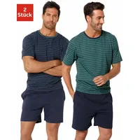 LE JOGGER le jogger® Pyjama, (4 tlg., 2 Stück),