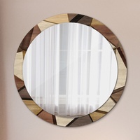 Coloray Dekorative Spiegel für Wohnzimmer mit Bedrucktem Glasrahmen Geometrisch