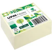 UPM Notes Haftnotizen doppelte Haftung gelb, 1 Würfel